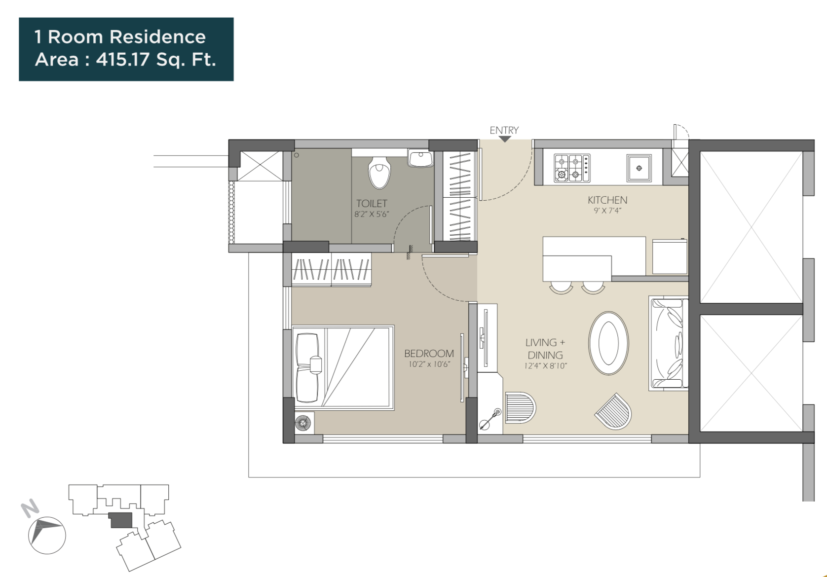 1 Room Residence